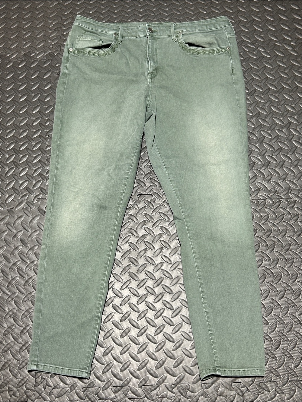 Mossimo Women's Green High Rise Skinny Jeans